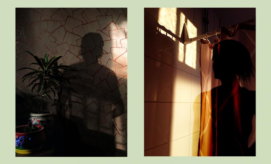Bild på två skuggor som föreställer unga personer. Fotografer: Vasundhara Srinivas och Trude Jonsson