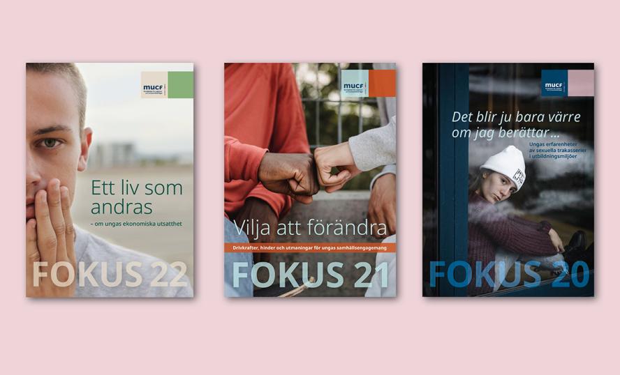 Bild på de tre senaste Fokus-rapporterna