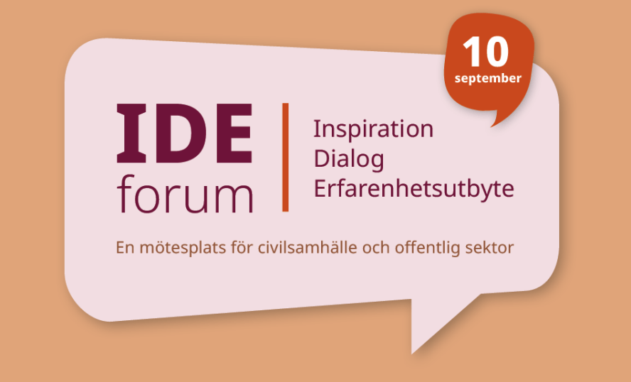 IDE forum Inspiration, dialog, erfarenhetsutbyte