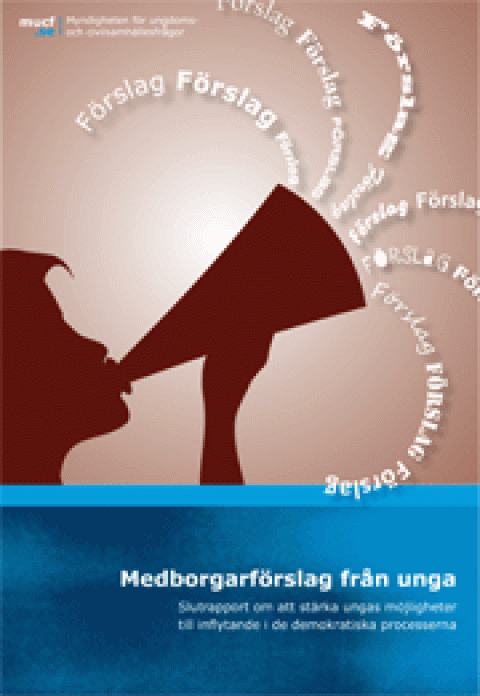 Omslag till rapporten Medborgarförslag från unga.