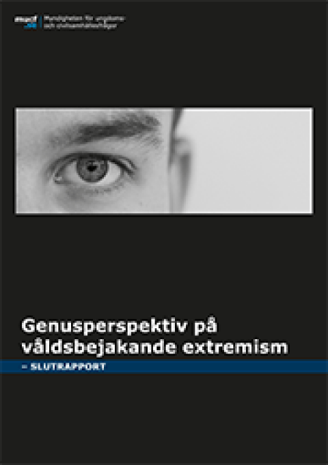 Omslag till rapporten Genusperspektiv på våldsbejakande extremism