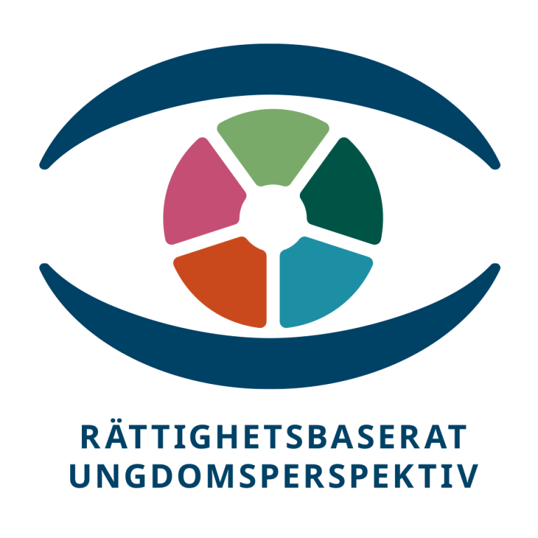 Symbol för Rättighetsbaserat ungdomsperspektiv, som liknar ett öga