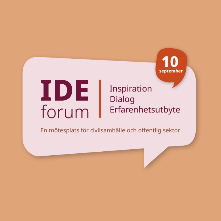 IDE forum Inspiration, dialog, erfarenhetsutbyte