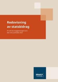 Framsida av rapporten Redovisning av statsbidrag för att öka engagemanget inom det civila samhället 2024