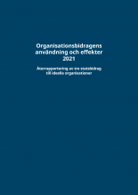 Framsida på rapporten Organisationsbidragens användning och effekter 2021 – Återrapportering av tre statsbidrag till ideella organisationer