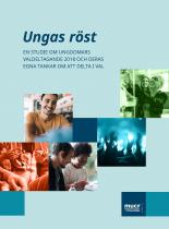Framsida av rapporten Ungas röster, om valdeltagande 2018.
