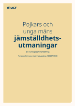Omslag rapport om pojkar och unga mäns jämstäldhetsutmaningar